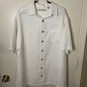 Caribbean White Modal Blend Button Shirt Size XLT